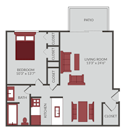 1 bed, 1 bath, 700 sqft, $949