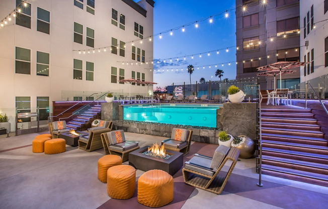 outdoor patio and pool | Anaheim, CA Apartments | The Mix at CTR City