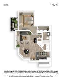 1 bed, 1 bath, 696 sqft, $1,361