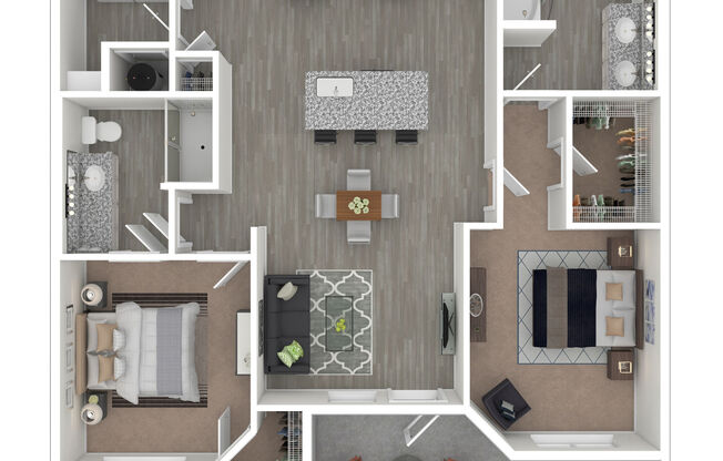 2 beds, 2 baths, 1,039 sqft, $1,861