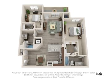 2 beds, 2 baths, 1,142 sqft, $1,794