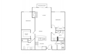 2 beds, 2 baths, 1,039 sqft, $3,433