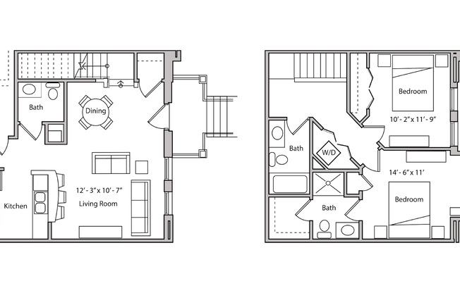 2 beds, 2.5 baths, $2,995, Unit 606 W Main St (Furnished)