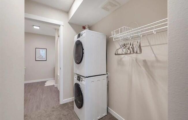 192nd West Lofts Walk-In Closet with Washer and Dryer