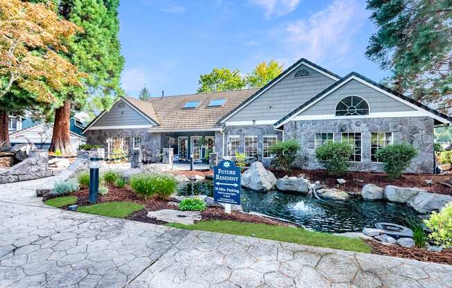 St. Marys Woods clubhouse exterior, Beaverton, OR, 97078