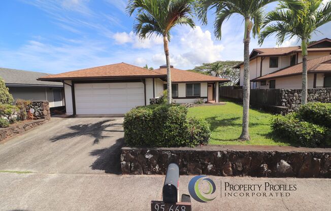 Mililani Town - Renovated 4 Bedroom 2 Bath Perimeter Lot Home - Available Now!