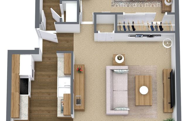1 bed, 1 bath, 758 sqft, $1,099, Unit C104