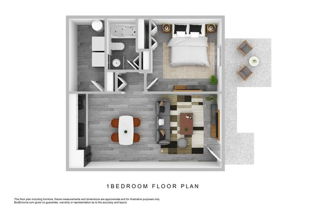 1 bed, 1 bath, 576 sqft, $975, Unit 5C