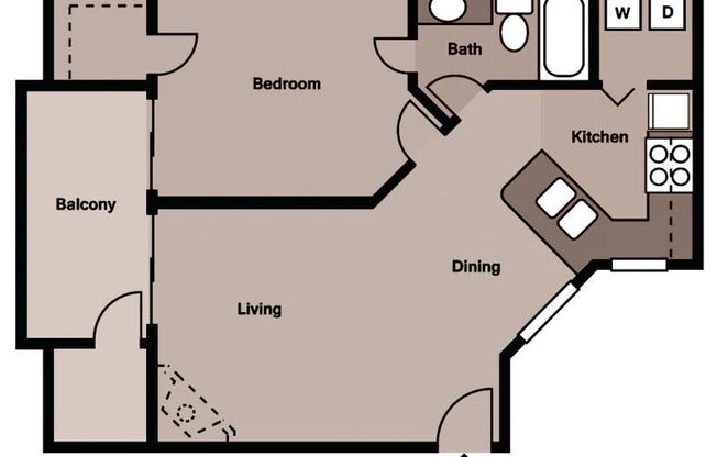 1 bed, 1 bath, 872 sqft, $1,405, Unit 769-215