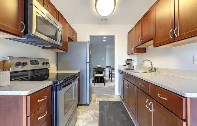 Efficient Appliances In Kitchen at The Greens at Columbia, Columbia, MD