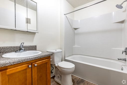 Bathroom at Pineview Apartments, in Clearwater, FL 33755