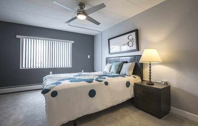 bedroom with large windows