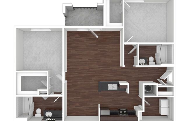 2 beds, 2 baths, 1,127 sqft, $1,339