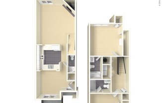 2 beds, 2.5 baths, 1,072 sqft, $2,049