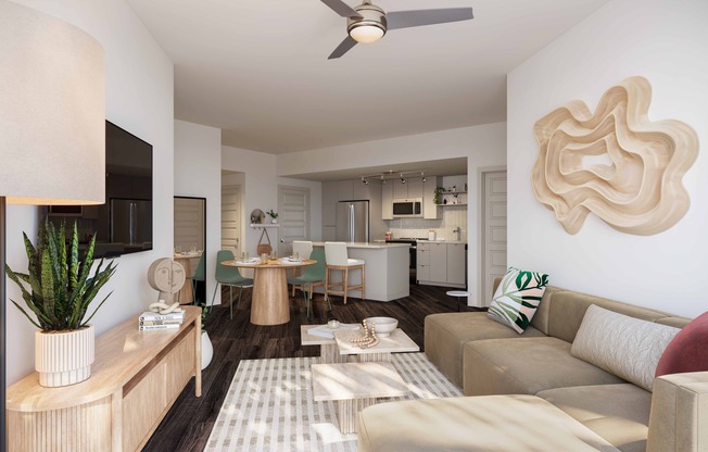 Modera Academical Village features a variety of floor plans including 1-, 2-, and 3-bedroom apartment homes with den layouts available.