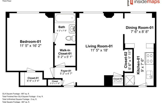 1 bed, 1 bath, $2,195