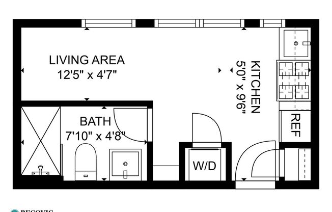 Studio, 1 bath, 172 sqft, $1,350, Unit 411