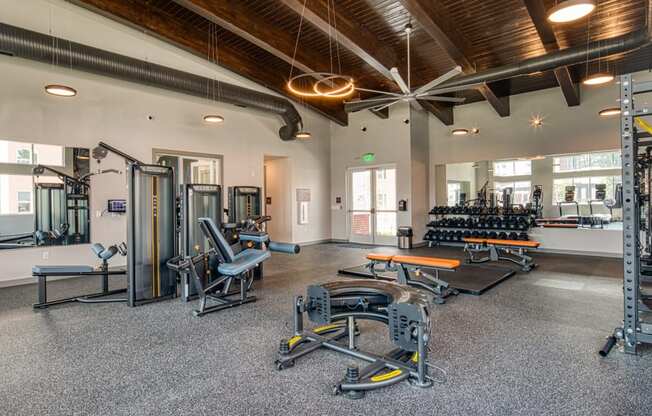 Gym at Ellipse Apartments in Hampton VA