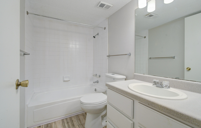 Bathroom with vanity at Rainbow Ridge Apartments in Kansas City, Kansas