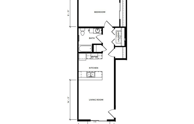1 bed, 1 bath, 653 sqft, $1,274, Unit EC 4242-08