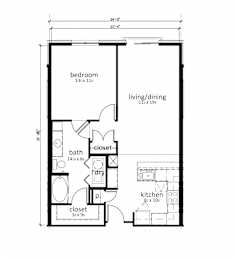 1 bed, 1 bath, 801 sqft, $1,516