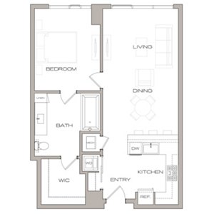 1 bed, 1 bath, 762 sqft, $4,207