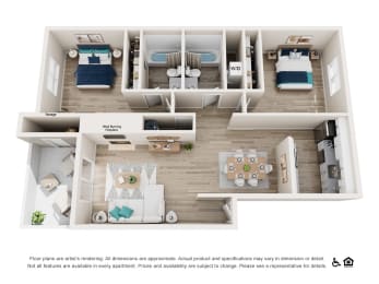 2 beds, 2 baths, 970 sqft, $1,911