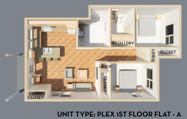 2 beds, 1.5 baths, 920 sqft, $1,600, Unit 89365-04