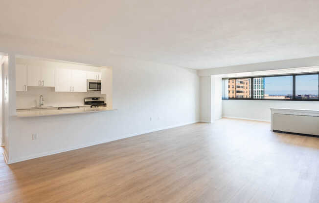 Living and Dining Room with Hard Surface Flooring