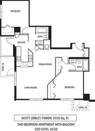 2 beds, 2 baths, 1,016 sqft, $1,980