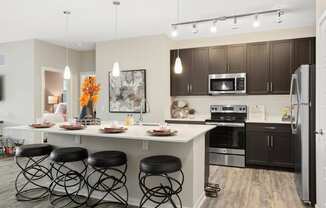 Kitchen breakfast bar at 601 Pax, Phoenix, Arizona