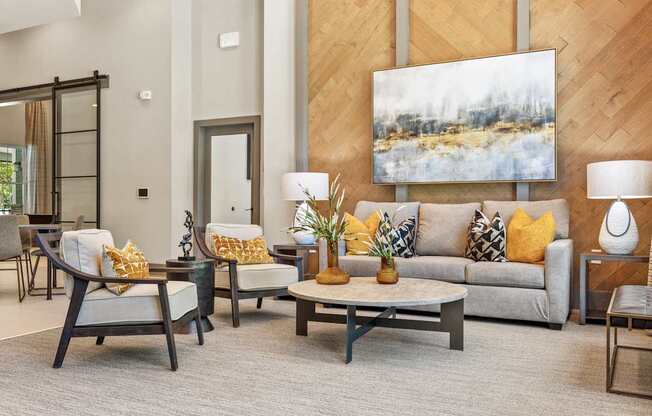 Langley Pointe Apartments | Resident Lounge w/ Living Room