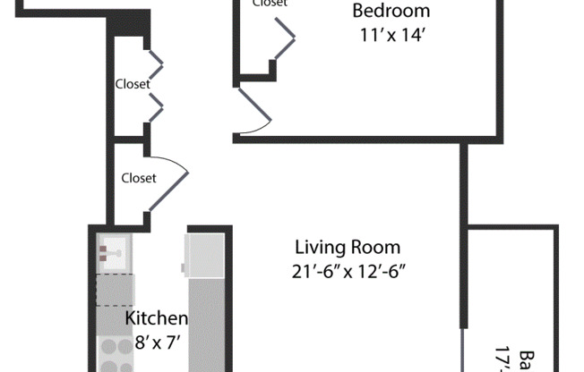 1 bed, 1 bath, 748 sqft, $1,645