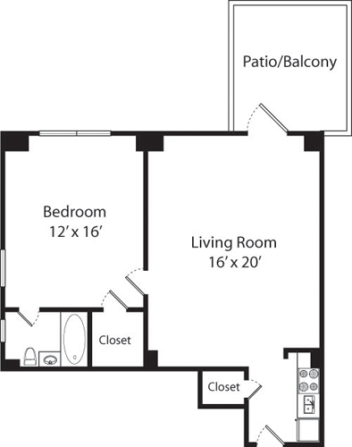 1 bed, 1 bath, 678 sqft, $5,005, Unit 06L