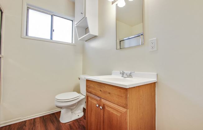 Bathroom with single vanity