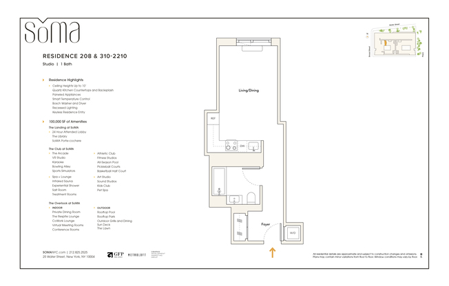 Studio, 1 bath, $4,030, Unit 1810