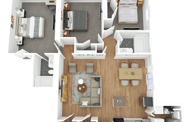 1 bed, 1 bath, 592 sqft, $1,345