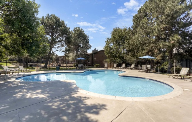 The Community Outdoor Pool at Greentree Village Apartments