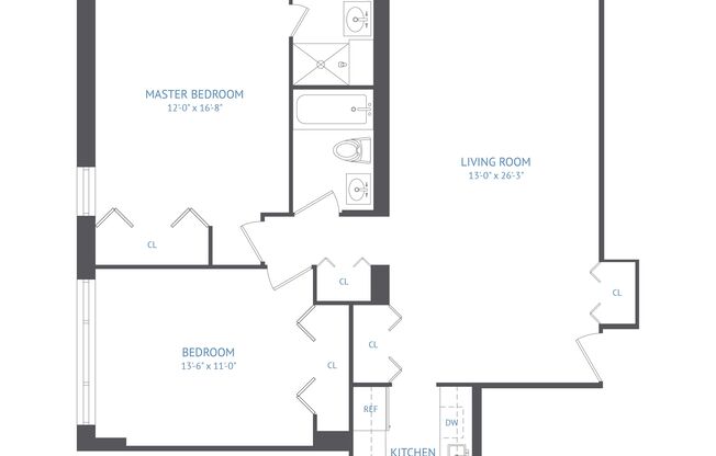 2 beds, 2 baths, 1,037 sqft, $6,055, Unit 15J