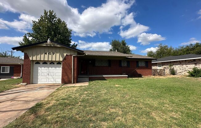 3 Bed 1 Bath 1 Car Garage Midwest City