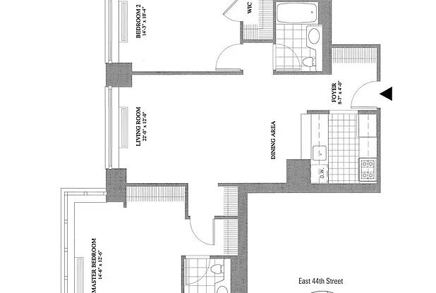 2 beds, 2 baths, 1,010 sqft, $6,975, Unit 36H