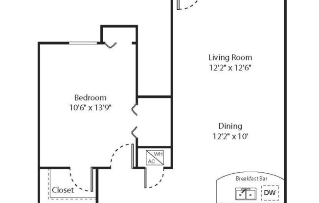 1 bed, 1 bath, 740 sqft, $1,745