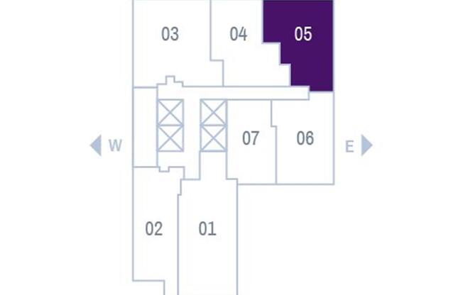 Studio, 1 bath, 556 sqft, $3,695, Unit 1705