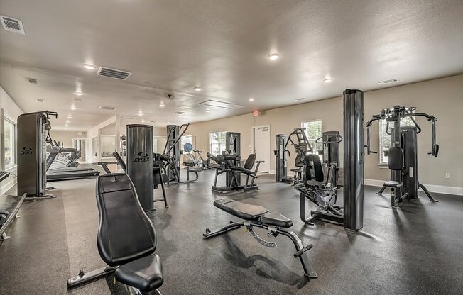 our apartments have a gym with plenty of equipment