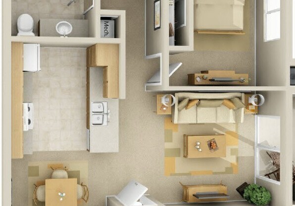 1 bed, 1 bath, 678 sqft, $1,675, Unit 2402