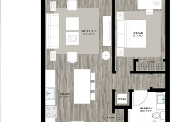 1 bed, 1 bath, $1,725, Unit 508