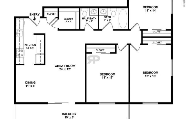 3 beds, 1.5 baths, 1,140 sqft, $1,552