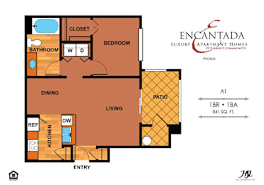 1 bed, 1 bath, 745 sqft, $1,511
