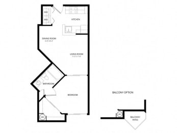1 bed, 1 bath, 467 sqft, $1,035
