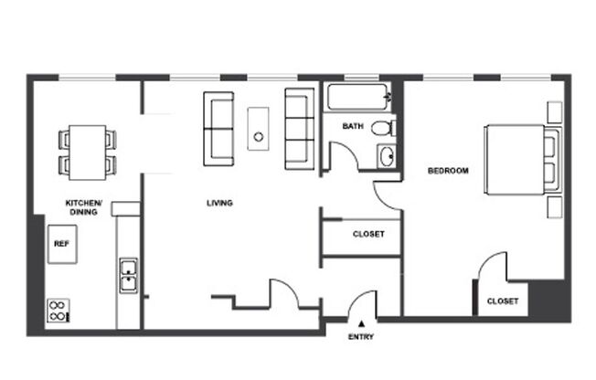 1 bed, 1 bath, 1,065 sqft, $2,300, Unit 305